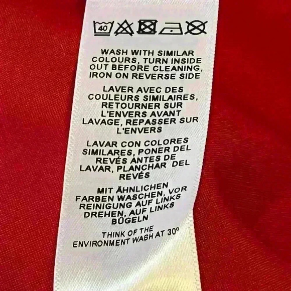 ASOS Red Embroidered Sheer Sleeve Mini Dress Elastic Waist Keyhole Back Size 8 - Picture 7 of 10